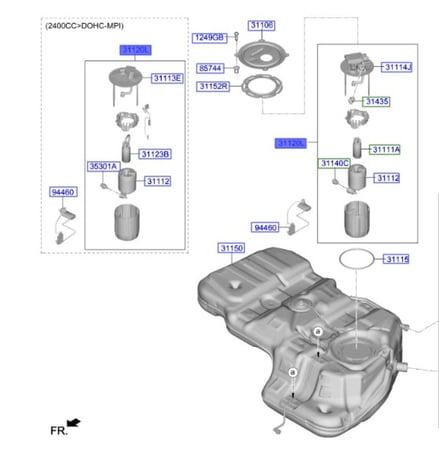 31120S1200 طرمبة بنزين سنتافي 2020-2023   اصلي