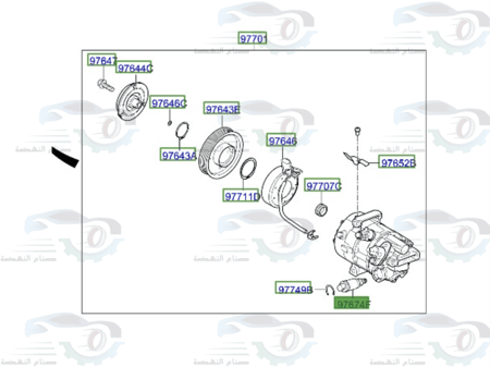 976743M001 حساس كمبروسر كريتا +سوناتا + جنسس + سنتافي هيونداي اصلي