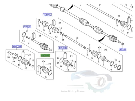 49536F2300 جلدة عكس خارجي النترا اصلي