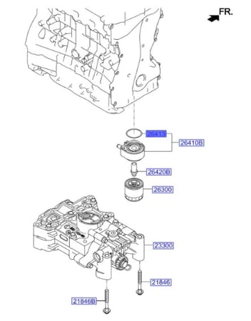 264132G000 جلدة مبرد زيت اصلي