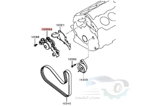 1300A182 طرمبة ماء ميتسوبيشي اوتلاندر اصلي