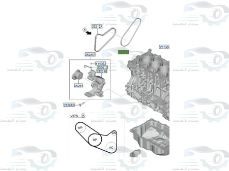 252122S050 سير طرمبة ماء سوناتا اصلي