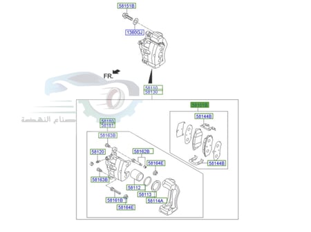 581012SA51 فحمات فرامل  امامي توسان 2014 اصلي