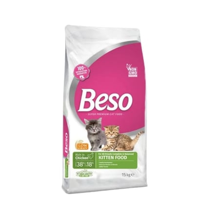 دراي فود بيسو دجاج لقطط الصغيره 15 كيلو
