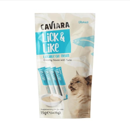 كافيارا مكافأة قطط بالتونا - وجبة خفيفة مغذية 4x15 جم