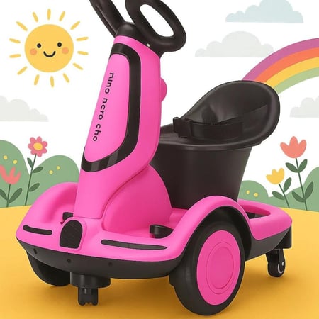 اسكوتر الهبة الكهربائي للأطفال بتصميم آمن وعصري، مناسب للقيادة داخل المنزل وخارجه. مزوّد بإضاءة LED وجهاز تحكم عن بُعد.