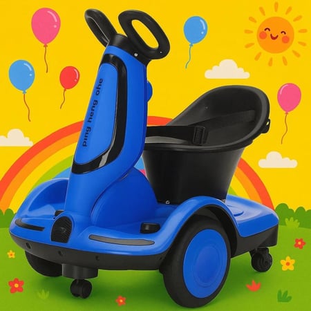 اسكوتر الهبة الكهربائي للأطفال بتصميم آمن وعصري، مناسب للقيادة داخل المنزل وخارجه. مزوّد بإضاءة LED وجهاز تحكم عن بُعد.