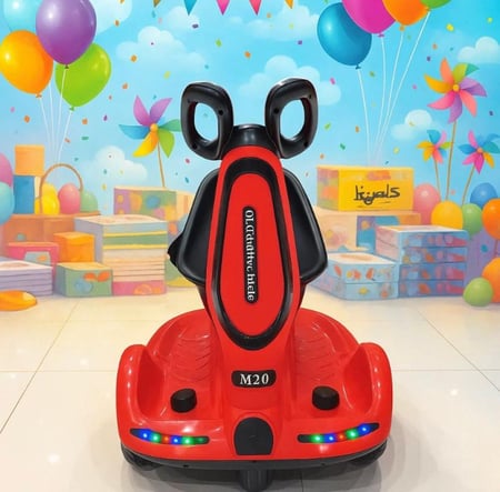 اسكوتر الهبة الكهربائي للأطفال بتصميم آمن وعصري، مناسب للقيادة داخل المنزل وخارجه. مزوّد بإضاءة LED وجهاز تحكم عن بُعد.