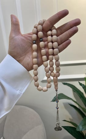 مسباح دومنه صب قديم تركي مع كركوشه وفواصل فضه