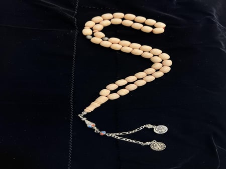 مسباح دومنه صب قديم تركي مع كركوشه وفواصل فضه
