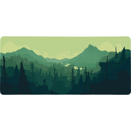 Green Horizon Mouse Pad