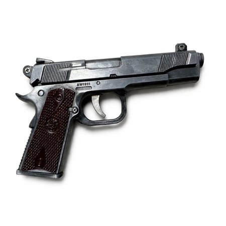 مجسمات مسدس زينة – ربع / نص / رسمي (ديكور واقعي آمن حديد)