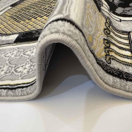 سَرمد – سجادة صلاة مسك فاخرة (بتدرجات الرصاصي والأسود الملكي)