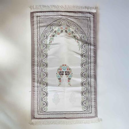 سَديم – سجادة صلاة مبطنة فاخرة (لون تاوُب - الرمادي الدافئ)