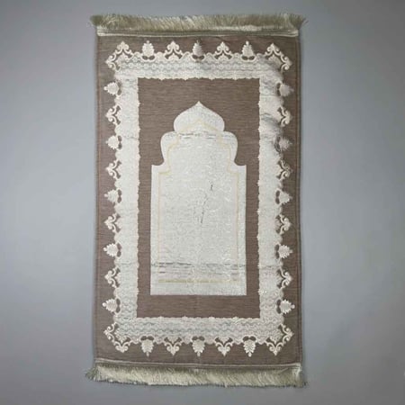 رَوْح – سجادة صلاة مبطنة فاخرة باللون البني الكاكاو