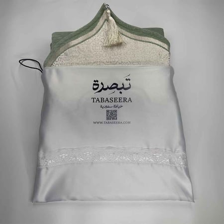 أصيل – سجادة صلاة مبطنة فاخرة باللون التفاحي