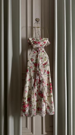 فستان ناعم شيفون مشجر