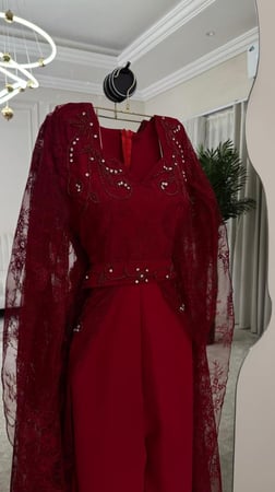 فستان سهرة احمر