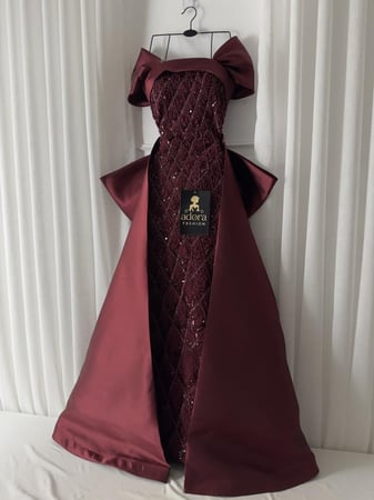 فستان سهره عودي تطريز كامل