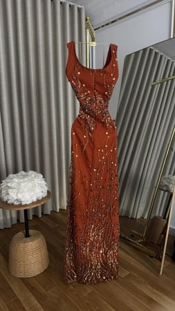 فستان سهره برتقالي