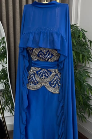 جلابية شيفون وكرب حرير