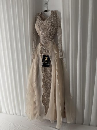 فستان سهره بيج فخم