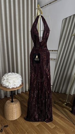 فستان سهره بني