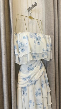 فستان ناعم قصير مشجر