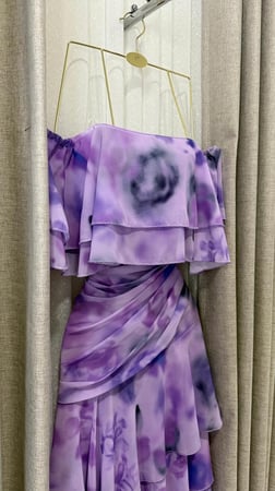 فستان ناعم قصير موف