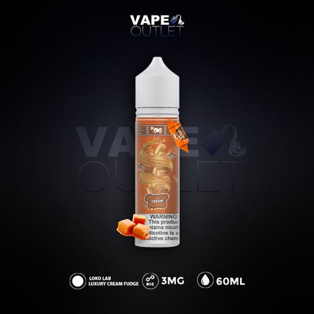 نكهة لوكو لاب كرميل حلاوا بقرة 3 نيكوتين 60ملي