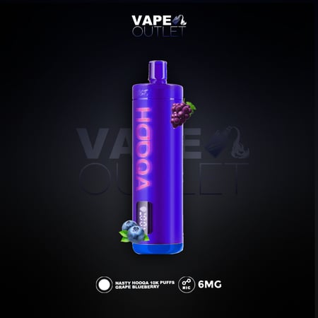 سحبة مؤقتة ناستي هوكا 10 الف سحبة عنب بلو بيري 6نيكوتين