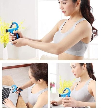 اداة تقوية قبضة اليد مقاومة قابلة للتعديل 10-60 كجم لتمرين المعصم والساعدين واليدين، عصارة شديدة التحمل مع مقبض مطاطي غير قابل للانزلاق - لون عشوائي