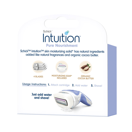 شفرة حلاقة بيور نوريشمنت للنساء من شيك انتيوشن - رأسين