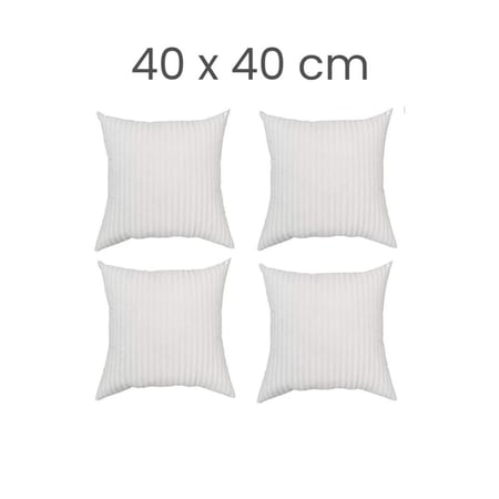 حشوات وسائد من الألياف الدقيقة عالية الجودة للأسرة والأرائك والأريكة، حشوات وسائد داخلية، حشو وسائد داخلية مزخرفة (عبوة من 4)