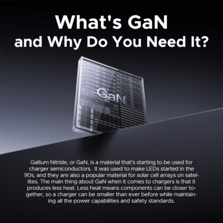 يوجرين - شاحن جداري نيكسود بتقنية GaN بمنفذPd وبقوة 45 واط - رمادي