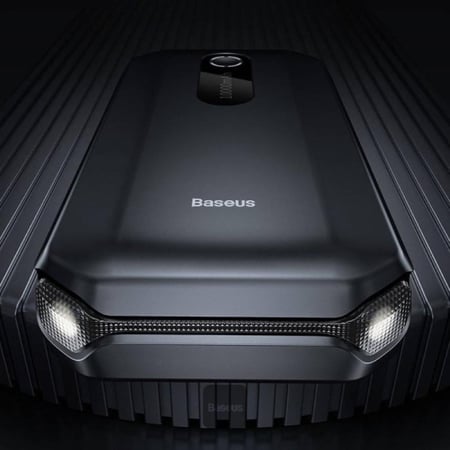 بيسوس -بطارية ومشغل سيارة بسعة 10000 ملي امبير - اسود