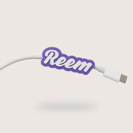 Name cable tag for charger