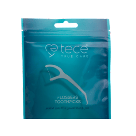 نكاشة أسنان بخيط من تي سي 30 حبة Toothpick with floss from TeCe