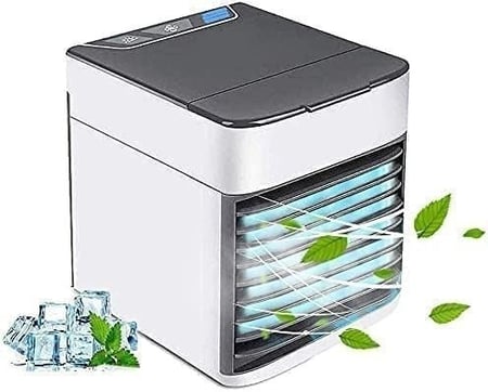 عرض خاص 1+1 مجانا مكيف متنقل صغير يبرد ويرطب وينقي الهواء من الغبار بـ3 درجات دفع هواء