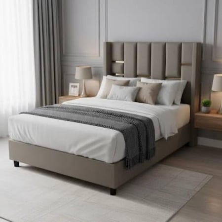 سرير نفر ونص ديكور  مخمل (M2)