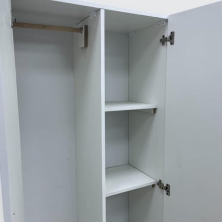 دولاب خشب بابين تعليق وتخزين