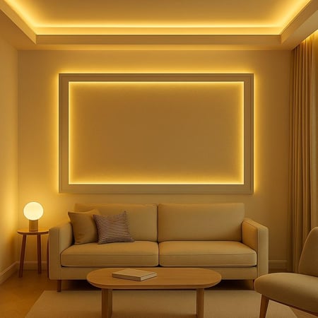 شريط اضاءة ليد اصفر 10 متر