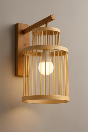 ابليك جداري خشبي بوهيمي – تصميم قفصي مميز