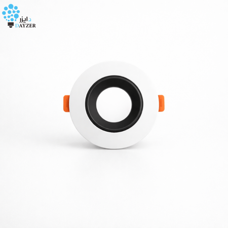 إطار دائري بلاستيك أبيض أسود 7 سم