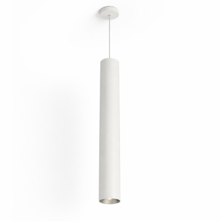 إنارة معلقة اسطوانية أبيض مطفي – ارتفاع 50 سم
