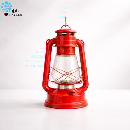 فانوس أحمر تراثي يعمل بالكهرباء