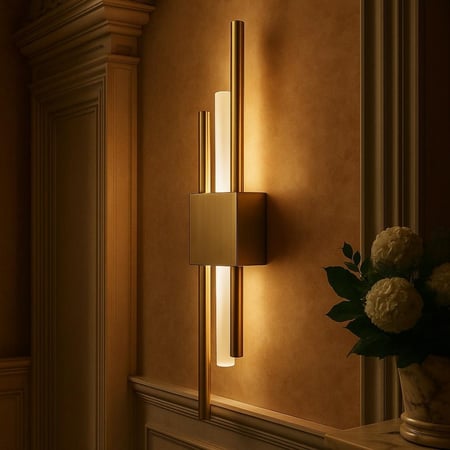 ابليك جداري ذهبي بتصميم هندسي معاصر