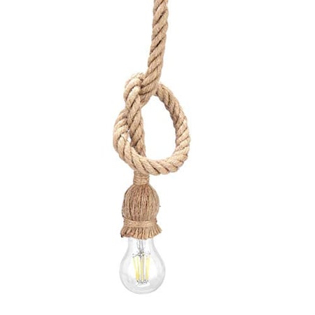 علاقي إنارة حبل – بطول 2 متر | Rustic Knot | عقدة رستيك