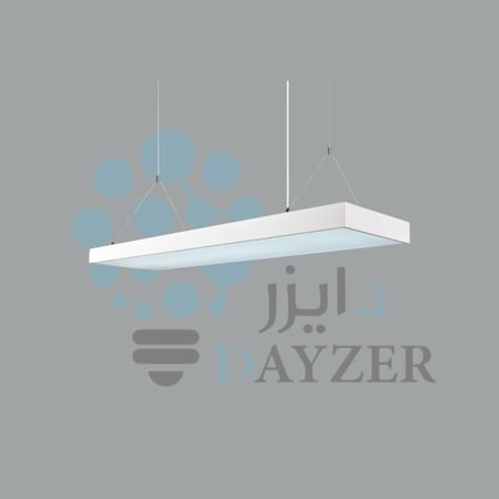 لاينر معلق 120 سم – 100 واط، إطار أبيض عريض 20سم