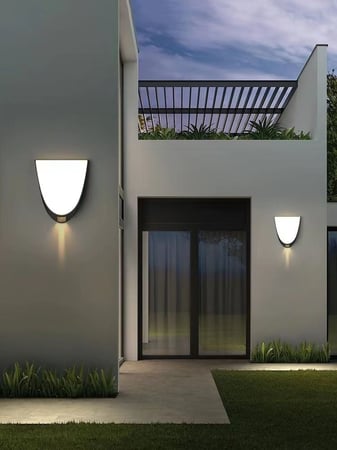 إنارة جدارية خارجية 24 واط – تصميم بصمة بإضاءة صفراء